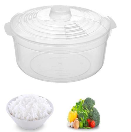 Imagem de Panela Para Microondas Plástico 2,5L Arroz Legumes Cozinha - Santana