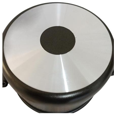 Imagem de Panela pipoqueira 4 litros alta qualidade de alumínio  alta temperatura Preta Antiaderente.
