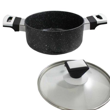 Imagem de Panela StoneChef Tampa de Vidro 18cm - Preto