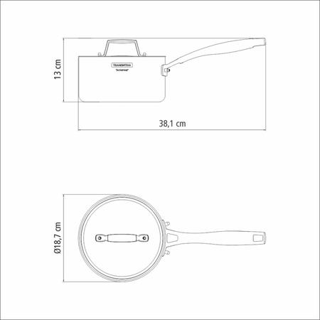 Imagem de Panela Tramontina Inox C/ Tampa Corpo Triplo Grano 18cm