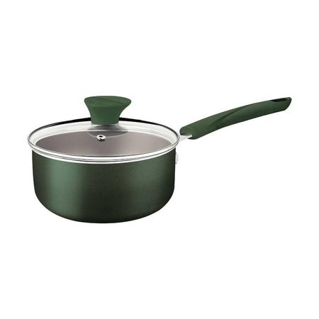 Imagem de Panela tramontina lyf em alumínio com revestimento interno e externo em antiaderente starflon max verde natureza 18 cm 2,1 l