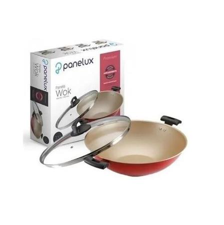 Imagem de Panela Wok 32cm Antiaderente Cereja Premium Panelux