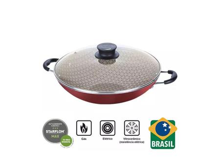 Imagem de Panela Wok Alumínio 36CM Paris Vermelho  20545736