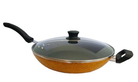 Imagem de Panela Wok Antiaderente Grande Com Tampa 30Cm Extang