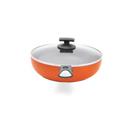 Imagem de Panela Wok Antiaderente MasterChef 28 cm Laranja - Brinox