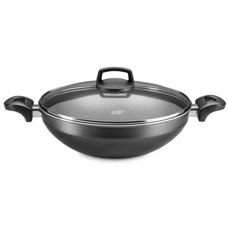 Imagem de Panela Wok Supra 4,3 Litros 28Cm Antiaderente Superflon Ultra com Espátulas em Nylon até 180º e não arranha panelas