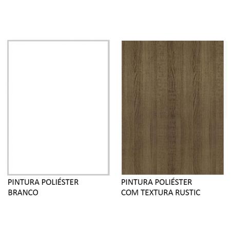 Imagem de Paneleiro Armário de Cozinha 100% MDF 2 Portas Branco/Rustic Smart Madesa