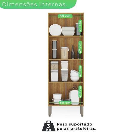 Imagem de Paneleiro e Armário 6 Portas Cozinha Madri