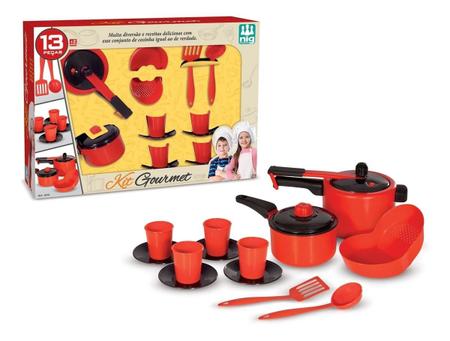 Jogo de Cozinha e Panelinhas Infantil 10 Peças Utensílios e Acessórios  Brinquedo Culinários Completo Didático Chef Kids - Nig Brinquedos -  Panelinha de Brinquedo - Magazine Luiza