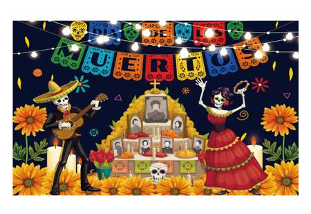 Imagem de Pano de fundo Allenjoy Dia dos Mortos Dia DE Los Muertos