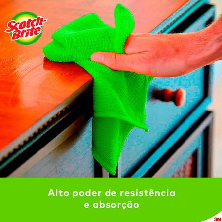 Imagem de pano de limpeza microfibra multiuso copa casa e cozinha scotch brite 3 unidades