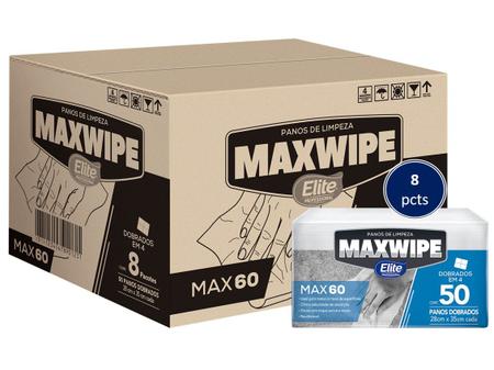 Kit Pano De Limpeza Reutilizável Maxwipe Elite Max60 Dobrado com 400 Folhas  - PanVel Farmácias