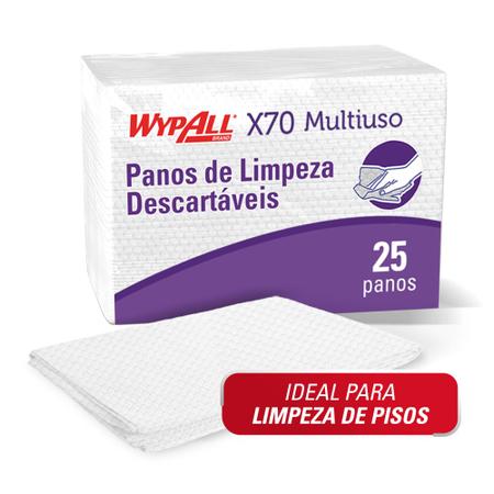 Imagem de Pano Wipe Wypall  Limpeza  X70 Plus Professional c/  25un