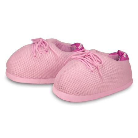 Imagem de Pantufa 3D Tênis de Basquete Rosa Sneaker Net Solado Borracha Antiderrapante Tamanho 33/35 P Importway - IWP3DNET3335