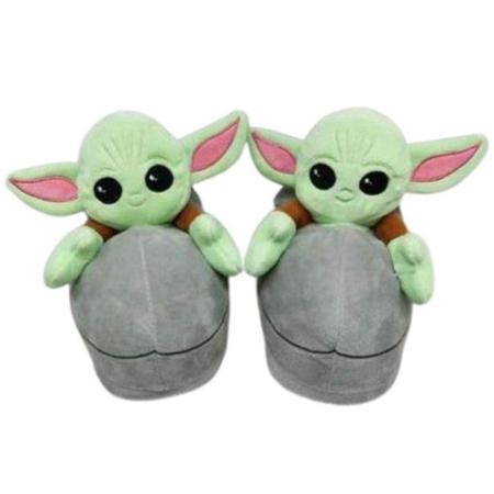 Imagem de Pantufa Baby Yoda 3D Calçado Unissex Adulto Oficial Star Wars Mandaloriano Disney - Zona Criativa