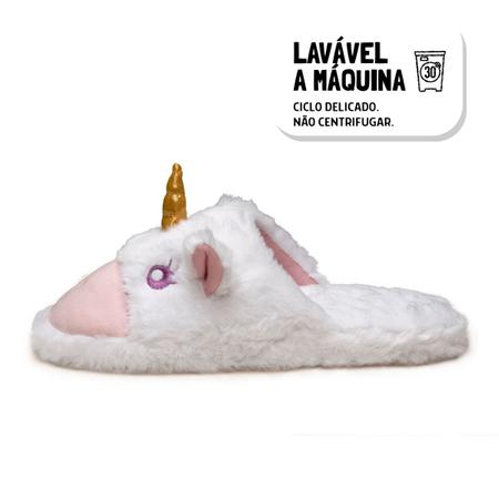 Imagem de Pantufa Chinelo Unicórnio Importway Adulta Infantil 34 a 35