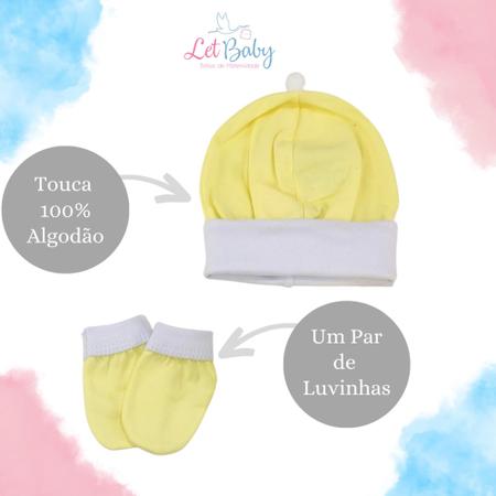 Imagem de Pantufa de bebe infantil + luvinha + touca várias cores