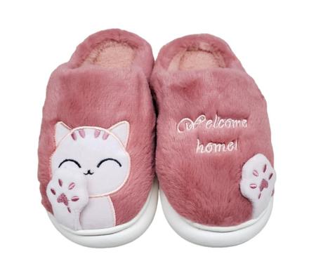 Imagem de Pantufa De Gato Adulto Fofo Confortável Sola Antiderrapante