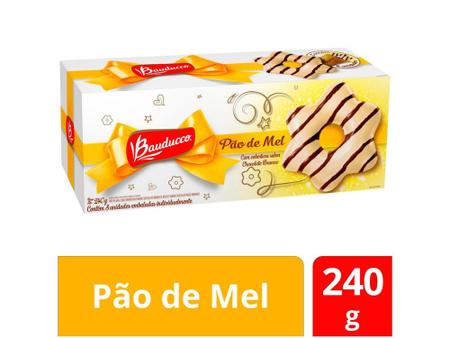 Pão de Mel Bauducco com Cobertura de Chocolate - Branco e Riscas Meio  Amargo 240g 8 Unidades - Pão de Mel - Magazine Luiza