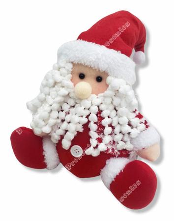 Imagem de Papai Noel 30cm Enfeite Boneco Decoração Natal Peso de Porta