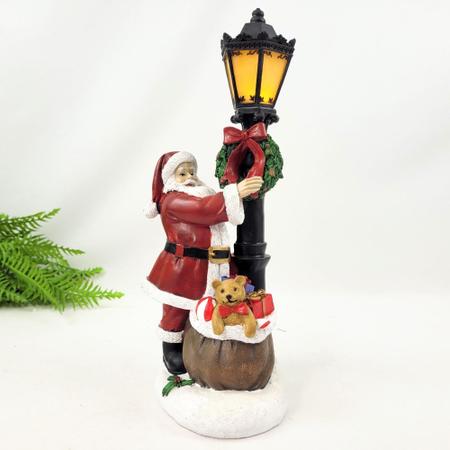 Imagem de Papai Noel Poste Com Led Decoração Natal Enfeite Cenário