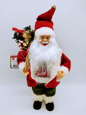 Imagem de Papai Noel Saco Presentes 30cm Vermelho e Verde - Magizi