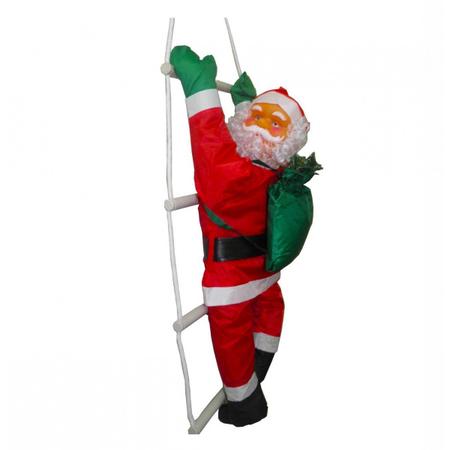 Imagem de Papai Noel Subindo Escada Decoracao De Natal Grande Enfeite Natalino 74cm (BSL-36041-11)