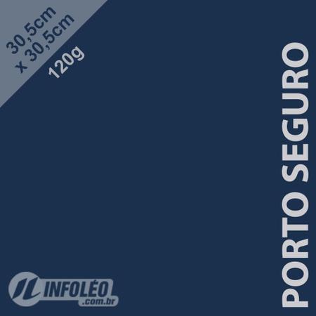 Imagem de Papel 120 gramas 30,5x30,5cm Porto Seguro (Azul Marinho) Color Plus - 10 unidades