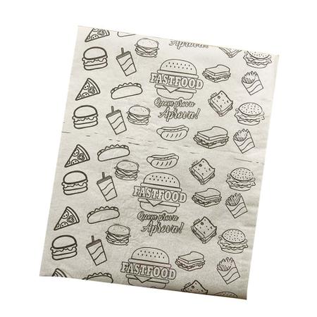 Papel Acoplado Estampado para Hamburguer Frios Lanches - 40x40cm - 2kg