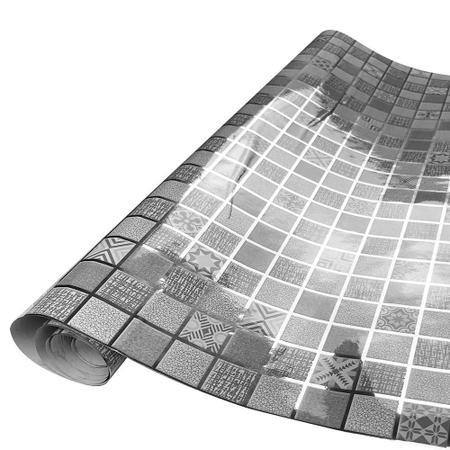 Imagem de Papel Adesivo 200x60cm Envelopamento Tampo Azulejo Moderno