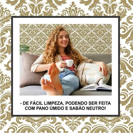 Imagem de Papel Adesivo Envelopamento Contact Brand Móveis Armário Sala Cozinha Quarto Arabesco Bronze 45cmx10m