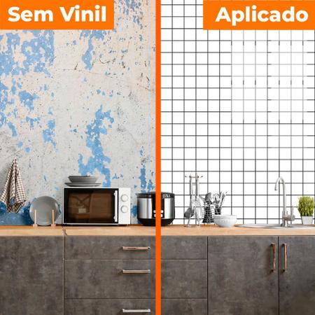 Imagem de Papel d Parede Adesivo Cozinha Anti-Oil Azulejo Metro Branco