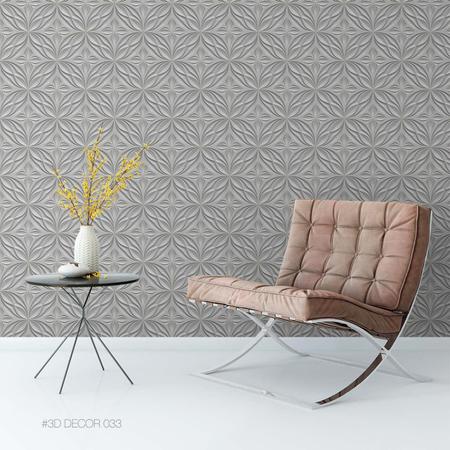 Imagem de Papel De Parede 3D 33 Floreal Cinza Escuro - 0,52 X 3 M