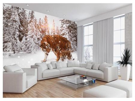 Papel De Parede 3D Animais Tigre Filhote Neve 3,5M Anm572 - Você Decora -  Papel de Parede - Magazine Luiza