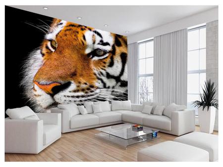 Papel De Parede 3D Animais Tigre Rosto Olhando 3,5M Anm557 - Você Decora -  Papel de Parede - Magazine Luiza