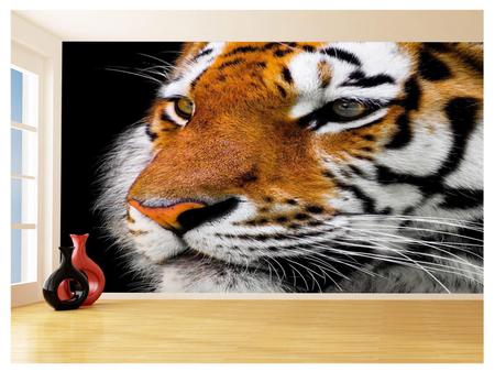 Papel De Parede Animais Tigre Paisagem 3d 6m² Anm119