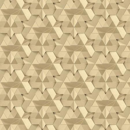 Imagem de Papel de Parede 3D Auto Adesivo Geométrico efeito Triangulos em bege decorado Quarto sala 9m