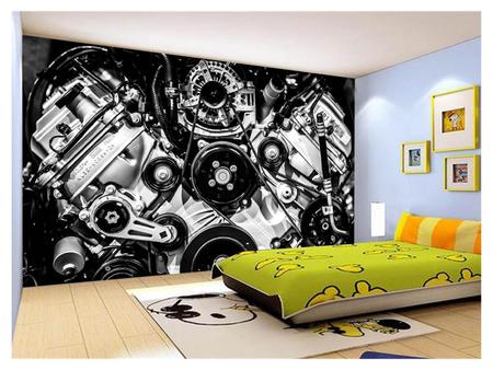 Quadro decorativo Motor V8 Desenho Carro Arte Swag para sala quarto no  Shoptime
