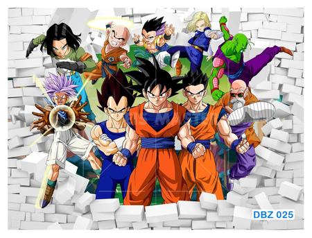 Papel De Parede 3D Dragon Ball Goku Vegeta Anime 3,5M Dbz68 - Você Decora -  Papel de Parede - Magazine Luiza