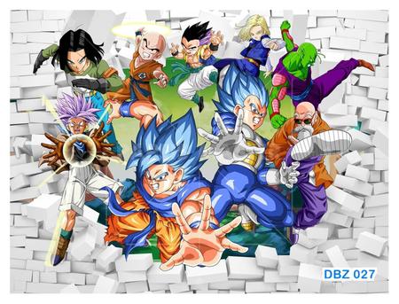 Papel De Parede 3D Dragon Ball Goku Vegeta Anime 3,5M Dbz15 - Você