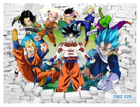 Papel De Parede 3D Dragon Ball Goku Vegeta Anime 3,5M Dbz59 em Promoção na  Americanas