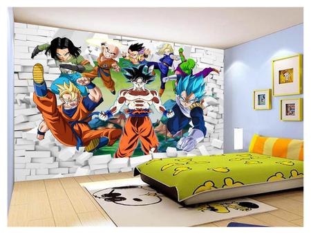 Papel De Parede 3D Dragon Ball Goku Vegeta Anime 3,5M Dbz68 - Você Decora -  Papel de Parede - Magazine Luiza