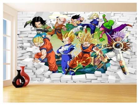 Adesivo Decorativo Parede Dragon Ball Z Goku Alta Resolução