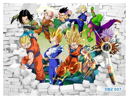 Papel De Parede 3D Dragon Ball Goku Vegeta Anime 3,5M Dbz15 - Você Decora -  Papel de Parede - Magazine Luiza