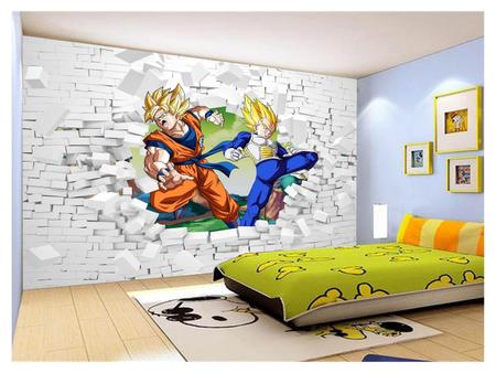 Papel De Parede 3D Dragon Ball Goku Vegeta Anime 3,5M Dbz15 - Você Decora -  Papel de Parede - Magazine Luiza