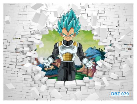 Adesivo de parede 3D Vegeta, Dragon Ball