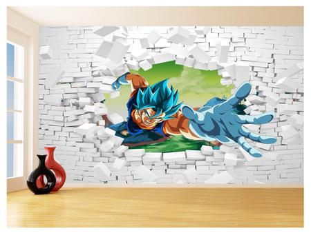 Papel De Parede 3D Dragon Ball Goku Vegeta Anime 3,5M Dbz68 - Você Decora -  Papel de Parede - Magazine Luiza