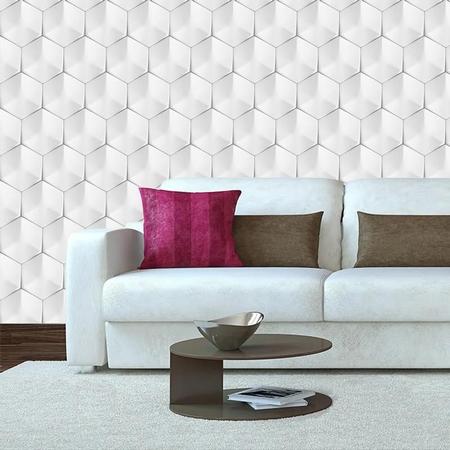 Papel De Parede 3D Lajota Hexagano Adesivo Decorativo Sala - LRP Imagem de Papel De Parede 3D Lajota Hexagano Adesivo Decorativo Sala