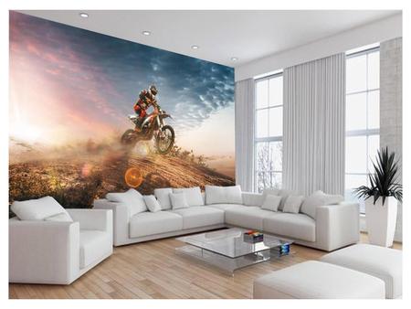 Papel De Parede 3D Moto Cross Trilha Terra Mx 3,5M Bkm27 em Promoção na  Americanas