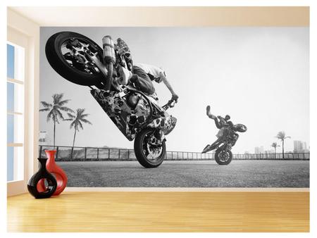 Papel De Parede 3D Moto Grau Empinando Manobra 3,5M Bkm40 - Você Decora -  Papel de Parede - Magazine Luiza